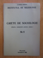 Anticariat: Caiete de sociologie, nr. 1, 1992
