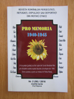 Revista Pro Memoria, nr. 2, martie-iunie 2016