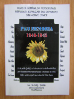 Revista Pro Memoria, nr. 3, iulie-septembrie 2016