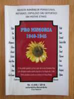 Revista Pro Memoria, nr. 4, octombrie-decembrie 2014