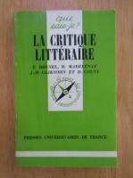 Pierre Brunel - La critique litteraire