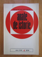 Anale de istorie, anul XXII, nr. 4, 1976