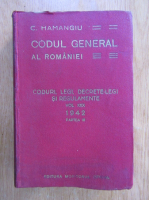 Anticariat: C. Hamangiu - Codul General al Romaniei (volumul 30, partea a III-a)