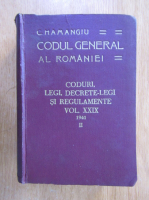 Anticariat: Constantin Hamangiu - Codul General al Romaniei (volumul 29, partea a II-a)