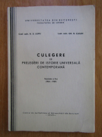 N. Z. Lupu, Gh. N. Cazan - Culegere de prelegeri de istorie universala contemporana (volumul 2)