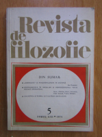 Revista de filozofie, tomul 21, nr. 5, 1974