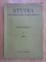 Anticariat: Revista Studia Universitatis Babes Bolyai, Philosophia, anul XXXI, nr. 1, 1986