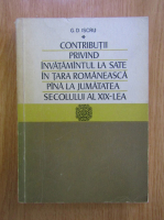 G. D. Iscru - Contributii privind invatamantul la sate in Tara Romaneasca pana la jumatatea secolului al XIX-lea