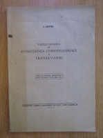 I. Lupas - Fazele istorice in evolutiunea constitutionala a Transilvaniei