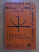 Anticariat: Gheorghe Adalbert Schneider - Probleme de algebra (volumul 1)
