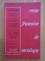 Anticariat: Revue francaise de sociologie, anul XIII, nr. 2, aprilie-iunie 1972