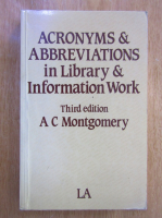 Anticariat: A.C. Montgomery - Acronyms and Abbreviations in Library and Information Work