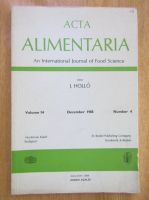 Anticariat: Acta Alimentaria, volumul 14, nr. 4, decembrie 1985