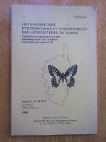 Charles E. Rungs - Liste-inventaire systematique et synonymique des lepidopteres de corse