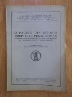 I. Ionescu Dolj - O pagina din istoria Dreptului Penal Roman