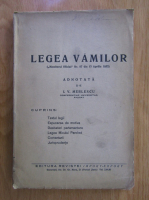 I. V. Merlescu - Legea vamilor adnotata