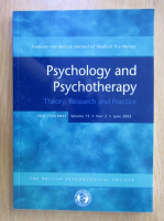 Psychology and Psychotherapy, volumul 75, partea a 2-a, iunie 2002