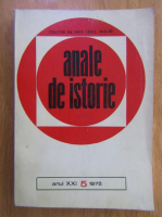 Revista Anale de istorie, anul XXI, nr. 5, 1975