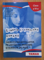 Sofia Dobra - Limba si literatura romana. Exercitii recapitulative pentru clasa a VI-a