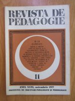 Anticariat: Revista de pedagogie, anul XXVI, nr. 11, noiembrie 1977
