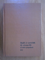 Anticariat: Nicolae Ungureanu - Studii si cercetari de etnografie si arta populara (volumul 2)