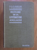 Anticariat: Emile Legouis - Histoire de la litterature anglaise (1924)
