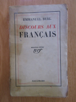 Anticariat: Emmanuel Berl - Discours aux francais