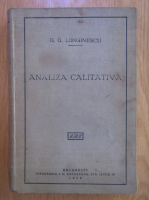 G. G. Longinescu - Analiza calitativa