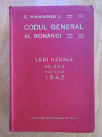 Anticariat: Codul general al Romaniei. Coduri, legi, decrete-legi si regulamente 1942 (volumul 30, partea a II-a)