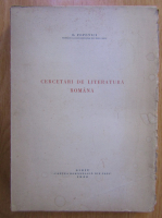 Anticariat: D. Popovici - Cercetari de literatura romana