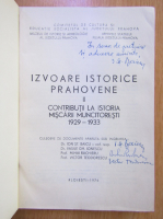 Ion St. Baicu, Mihai Rachieru, Victor Teodorescu - Izvoare istorice prahovene (volumul 2, cu autograful autorilor)