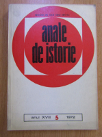 Anticariat: Revista Anale de istorie, anul XVIII, nr. 5, 1972