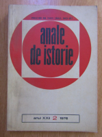 Anticariat: Revista Anale de istorie, anul XXII, nr. 2, 1976