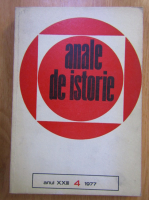Anticariat: Revista Anale de Istorie, anul XXIII, nr. 4, 1977