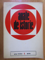 Anticariat: Revista Anale de istorie, anul XXIV, nr. 1, 1978