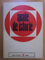 Anticariat: Revista Anale de istorie, anul XXVII, nr. 6, 1981