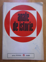 Revista Anale de Istorie, anul XXXII, nr. 6, 1986