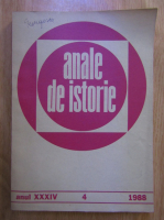 Anticariat: Revista Anale de Istorie, anul XXXIV, nr. 4, 1988