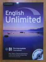 Anticariat: Alex Tilbury - English Unlimited. B1 Pre-Intermediate Coursebook with e-Portofolio