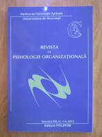 Revista de psihologie organizationala, volumul XIII, nr. 1-4, 2013