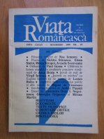 Revista Viata Romaneasca, anul LXXXV, nr. 12, ianuarie 1990