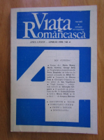 Revista Viata Romaneasca, anul LXXXV, nr. 4, aprilie 1990