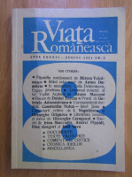 Revista Viata Romaneasca, anul LXXXVI, nr. 8, august 1991