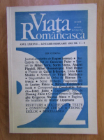 Revista Viata Romaneasca, anul LXXXVII, nr. 1-2, ianuarie-februarie 1992