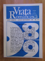Revista Viata Romaneasca, anul LXXXVII, nr. 8-9, august-septembrie 1992