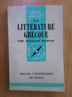 Fernand Robert - La litterature grecque
