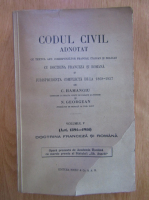 C. Hamangiu, N. Georgean - Codul civil adnotat (volumul 5)