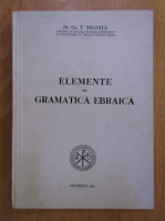 T. Negoita - Elemente de gramatica ebraica