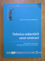 Carmen Nicoleta Barbieru - Tehnica redactarii unui contract