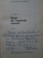 Dumitru Tudor - Figuri de imparati romani (3 volume, autograf)